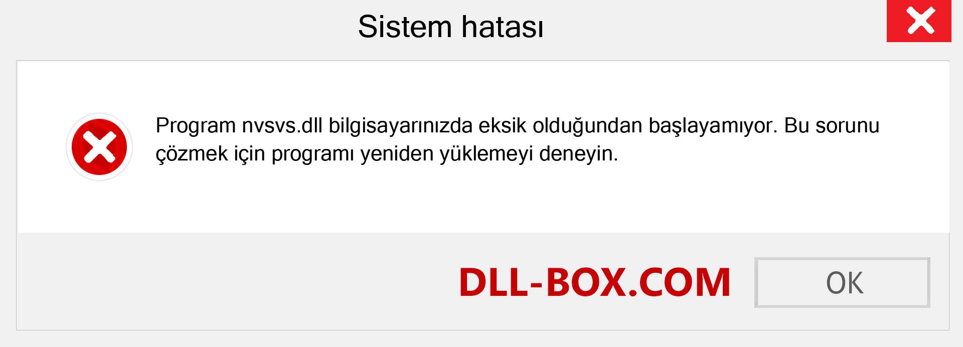 nvsvs.dll dosyası eksik mi? Windows 7, 8, 10 için İndirin - Windows'ta nvsvs dll Eksik Hatasını Düzeltin, fotoğraflar, resimler